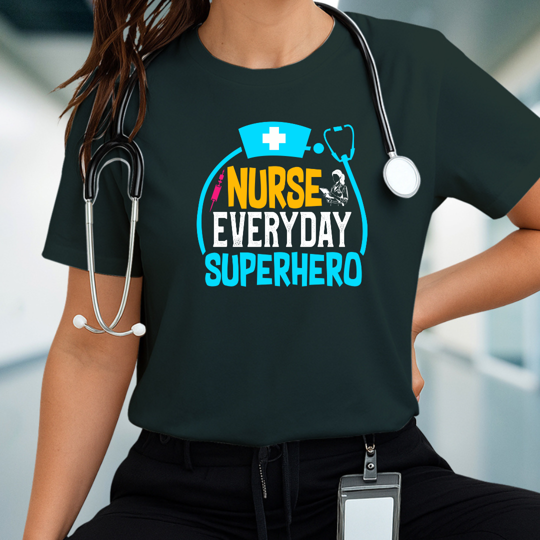 Nurse Superhero Tee - Unisex Jersey Short Sleeve T-Shirt, Gift for Nurses, Hospital Wear, Nurse Appreciation Day Shirt, Fun Healthcare Tee