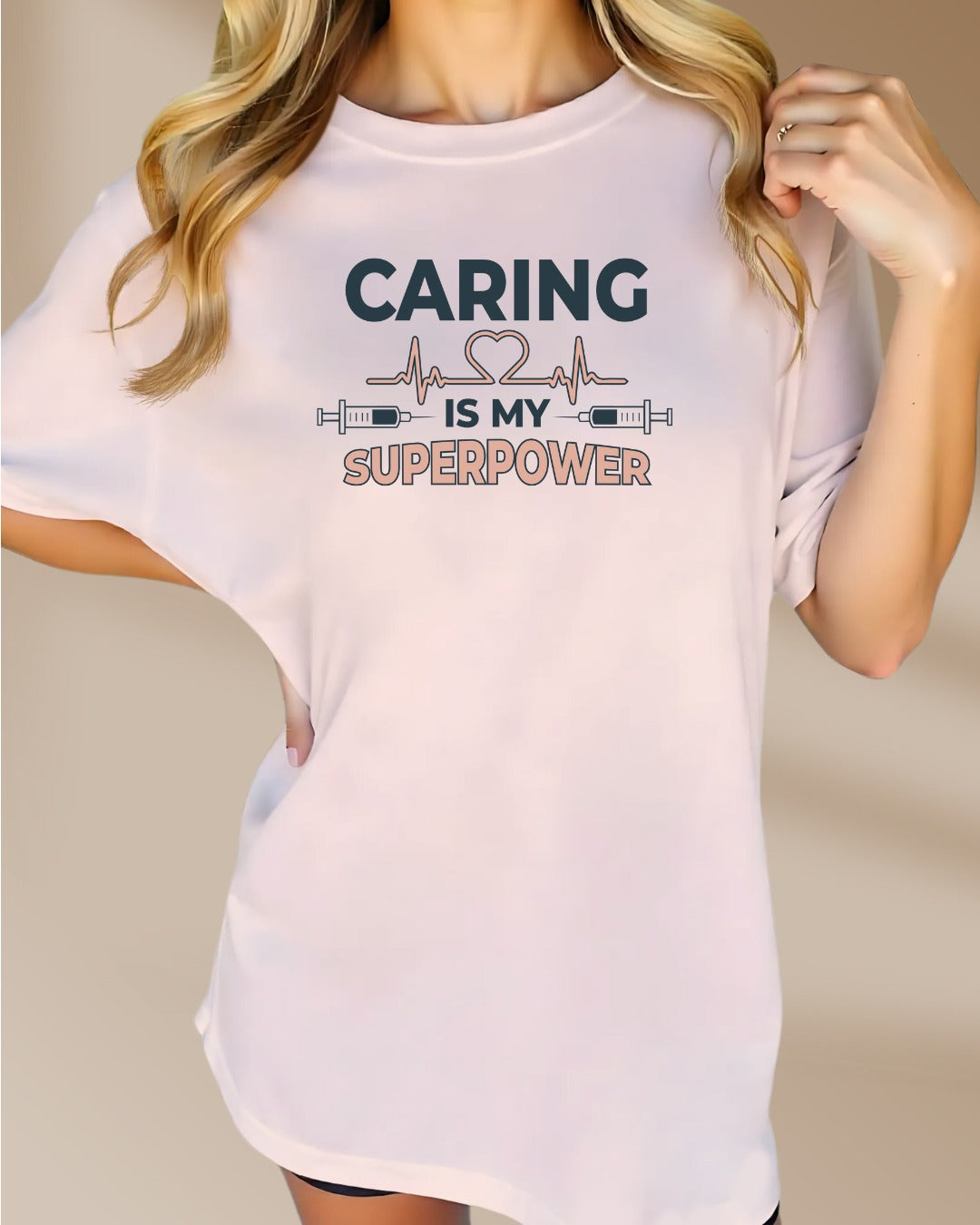 Caring Is My Superpower Tee, Unisex Shirt, Gift for Nurses, Medical Professionals, Inspirational T-Shirt, Casual Wear