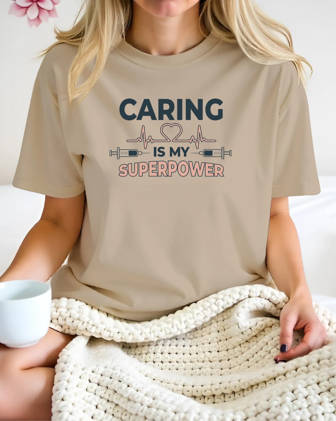 Caring Is My Superpower Tee, Unisex Shirt, Gift for Nurses, Medical Professionals, Inspirational T-Shirt, Casual Wear