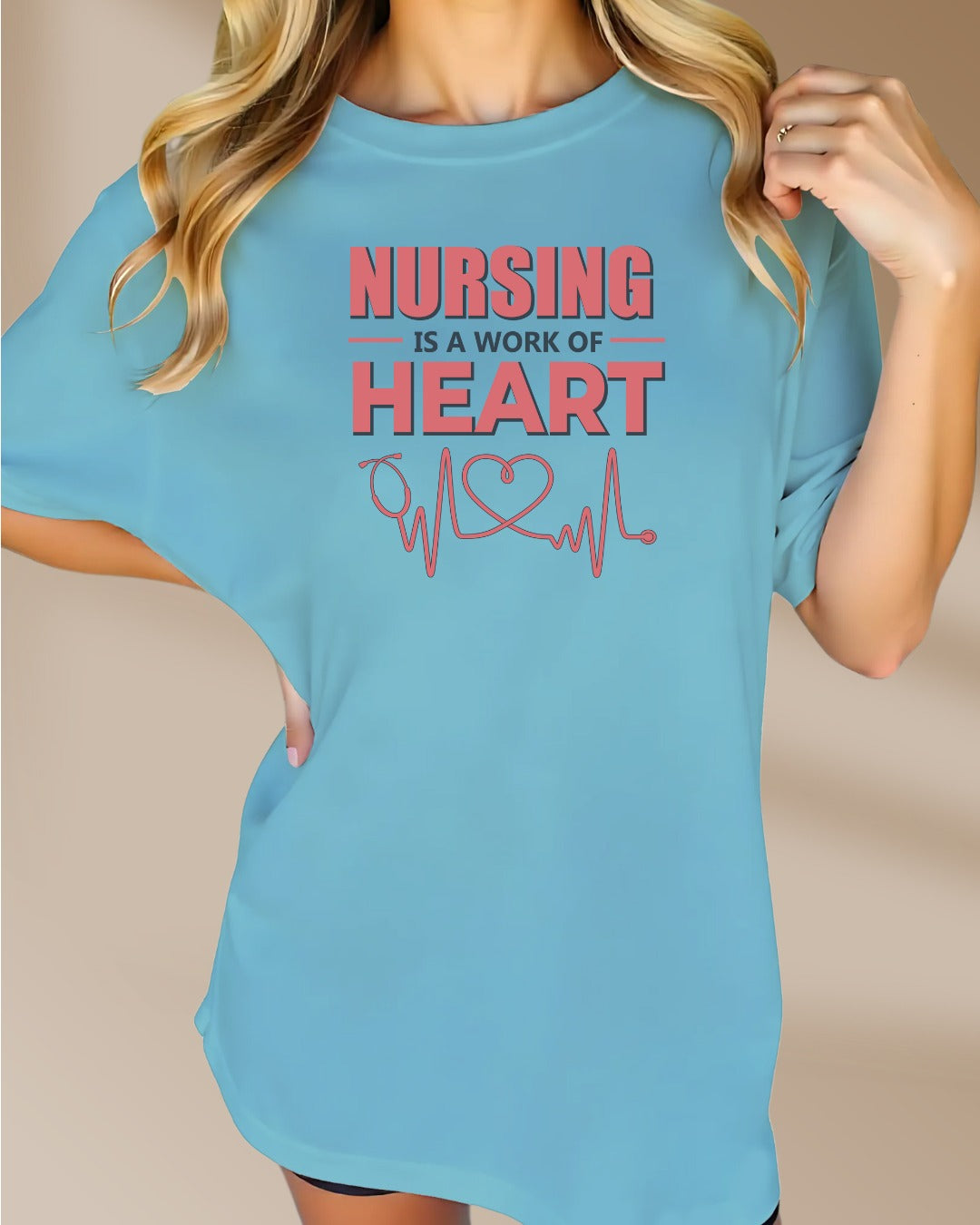 Nursing Heart Tee, Gift for Nurses, Healthcare Apparel, Medical Profession Shirt, Cute Nursing Top, Nursing School Gift, Nursing T-shirt