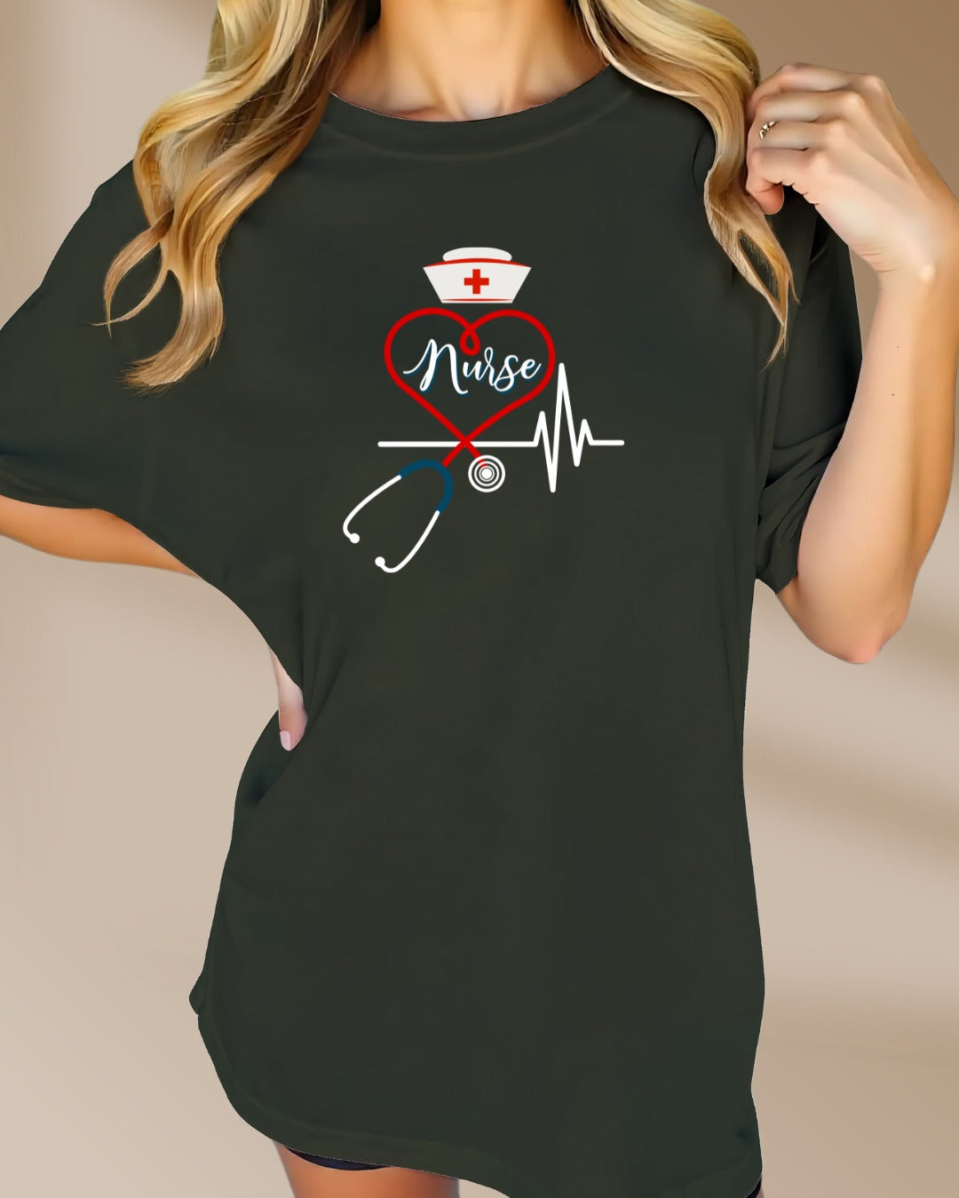 Nurse Love T-Shirt, Healthcare Workers, Gift for Nurses, Medical Tee, Nursing Apparel, Heart Health Tee