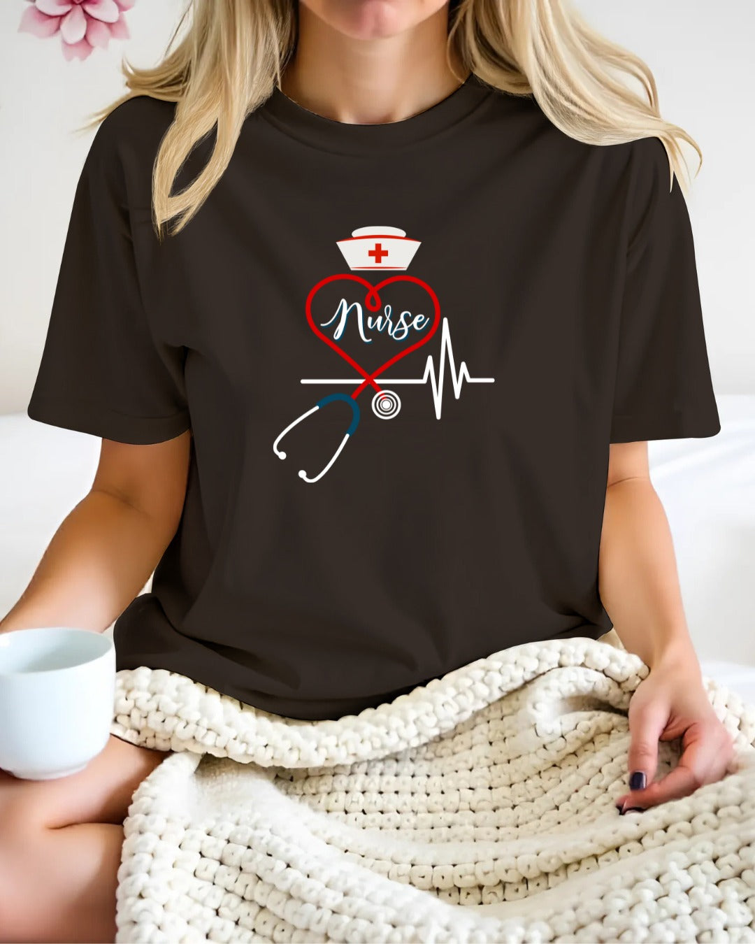 Nurse Love T-Shirt, Healthcare Workers, Gift for Nurses, Medical Tee, Nursing Apparel, Heart Health Tee