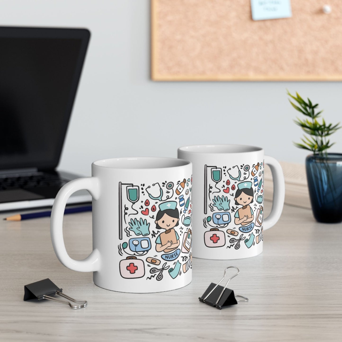 Whimsical Illustrated Ceramic, Mug for Coffee Lovers, Funny Gift for Friends, Cute Kitchenware, Cozy Home Décor, Unique Drinkware