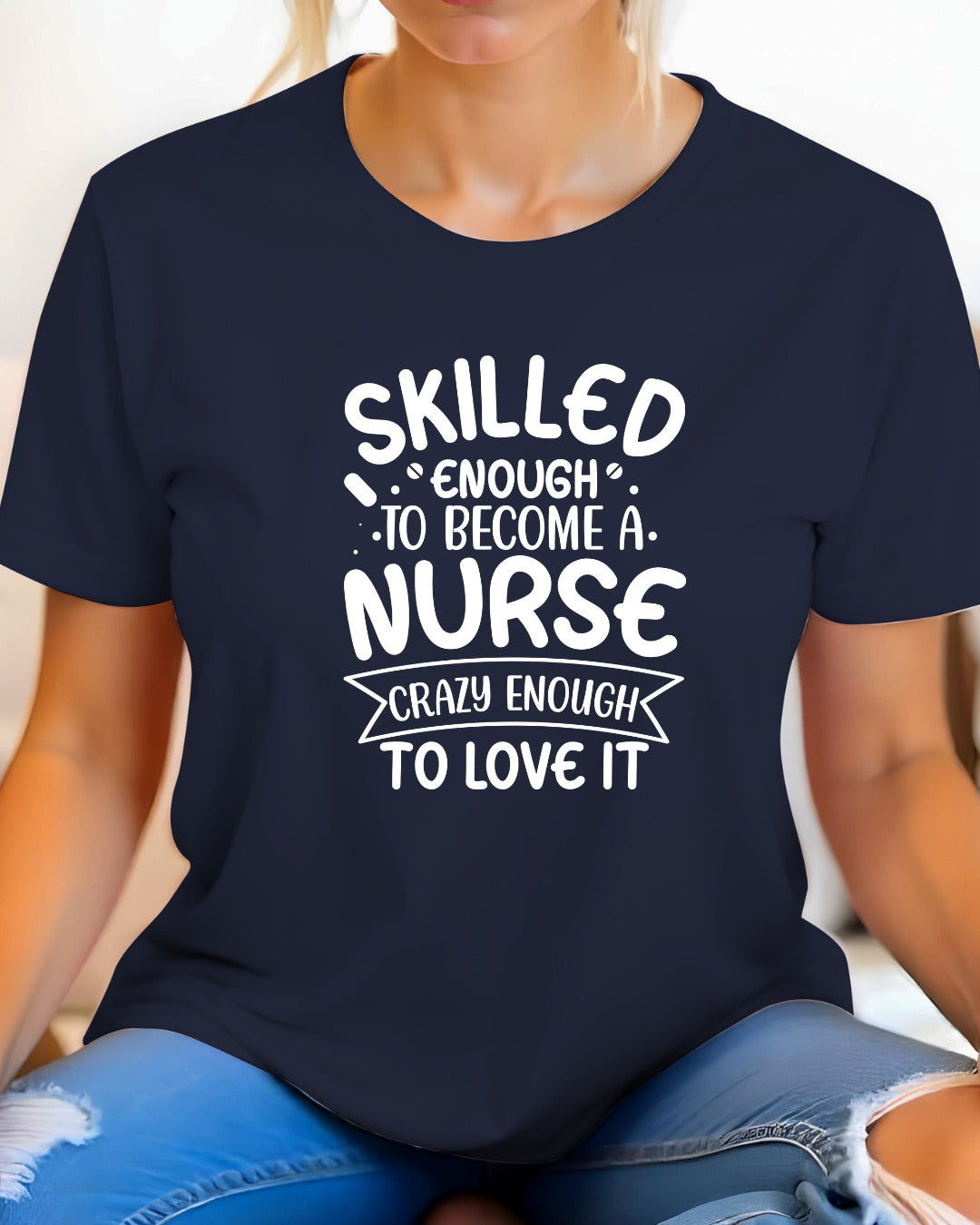 Nurse Jersey Tee, Soft Casual Top, Daily Wear, Tie Dye, Summer Vibes, Eco-Friendly Fashion, Skilled Nurse Shirt