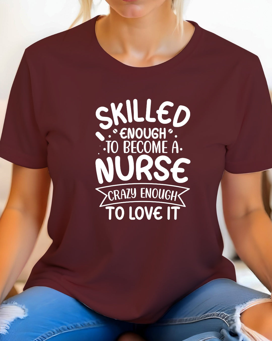 Nurse Jersey Tee, Soft Casual Top, Daily Wear, Tie Dye, Summer Vibes, Eco-Friendly Fashion, Skilled Nurse Shirt