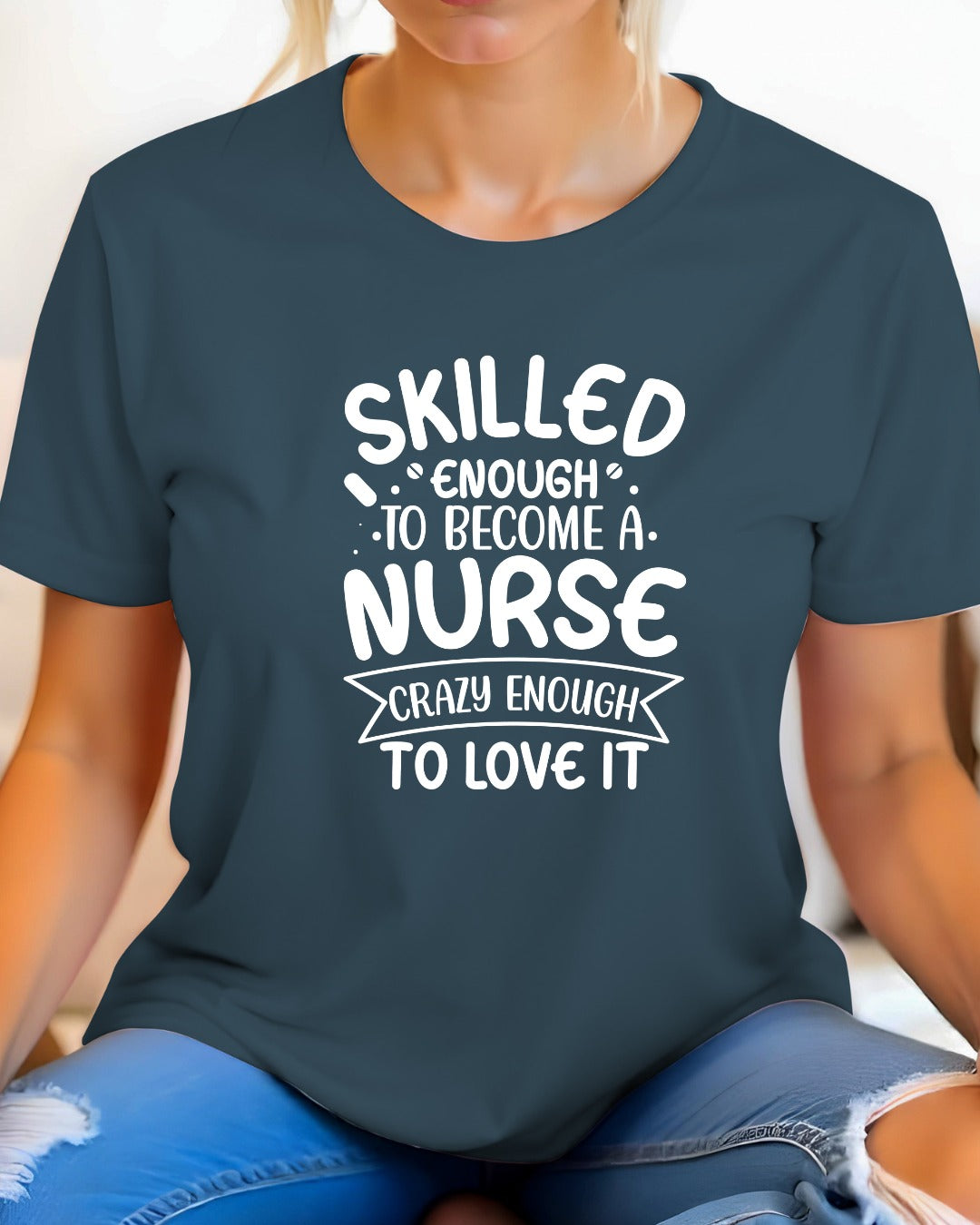 Nurse Jersey Tee, Soft Casual Top, Daily Wear, Tie Dye, Summer Vibes, Eco-Friendly Fashion, Skilled Nurse Shirt