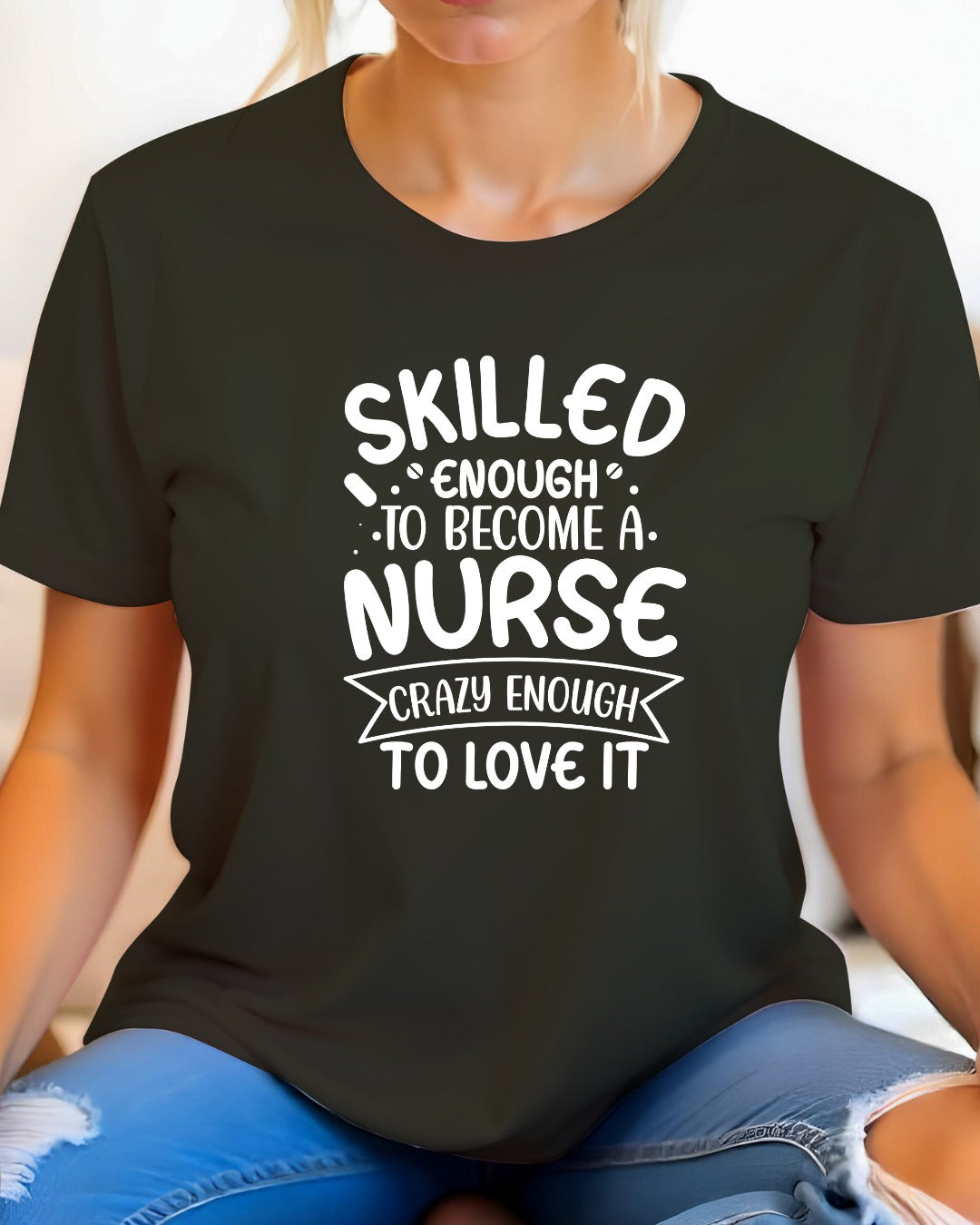 Nurse Jersey Tee, Soft Casual Top, Daily Wear, Tie Dye, Summer Vibes, Eco-Friendly Fashion, Skilled Nurse Shirt