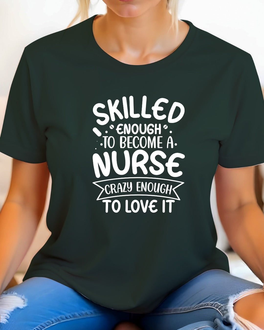 Nurse Jersey Tee, Soft Casual Top, Daily Wear, Tie Dye, Summer Vibes, Eco-Friendly Fashion, Skilled Nurse Shirt