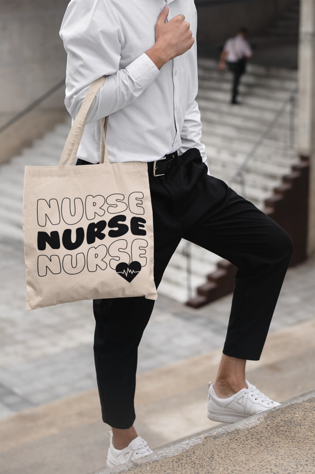 Nurse Tote Bag, Cute Cotton Bag for Nurses, Nurse Appreciation Gift, Eco-Friendly, Everyday Use, Hospital Essentials