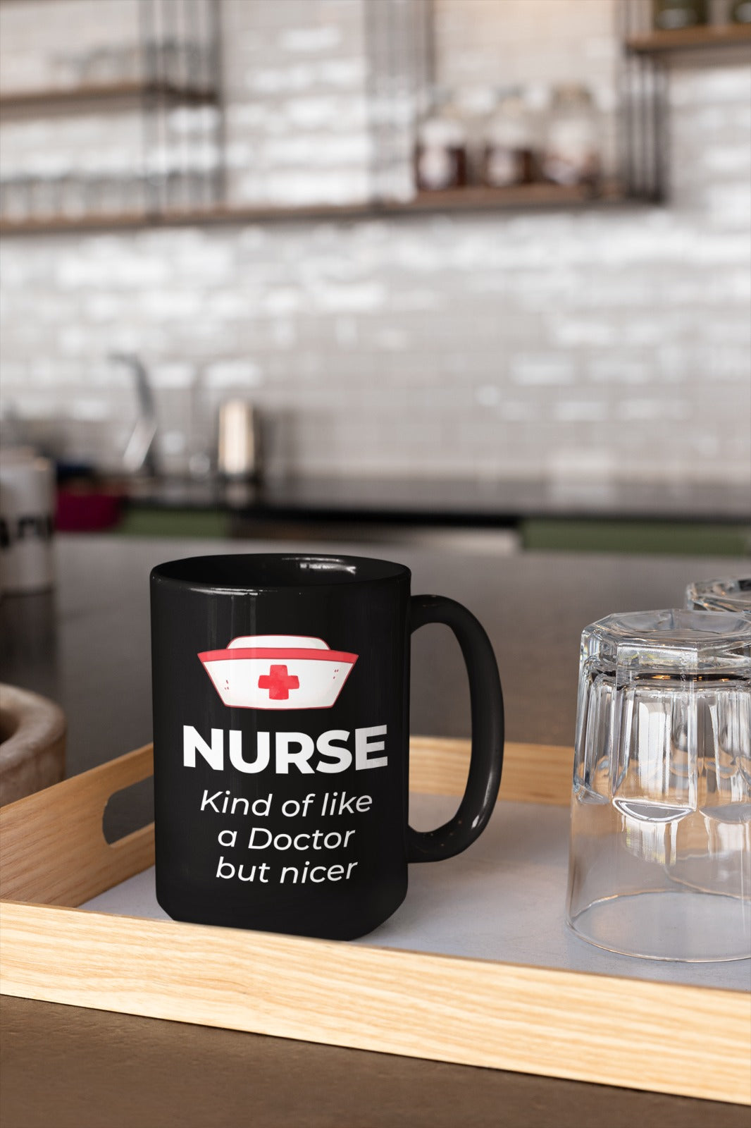 Black Ceramic Nurse Mug, 11 oz & 15 oz Coffee Cup for RN, LPN, CNA, Inspirational Gift for Nurses, Nursing Students, Healthcare Workers Gift