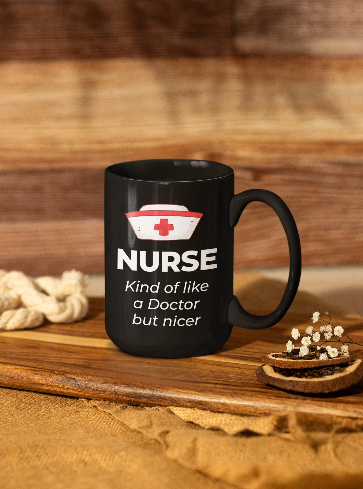 Black Ceramic Nurse Mug, 11 oz & 15 oz Coffee Cup for RN, LPN, CNA, Inspirational Gift for Nurses, Nursing Students, Healthcare Workers Gift