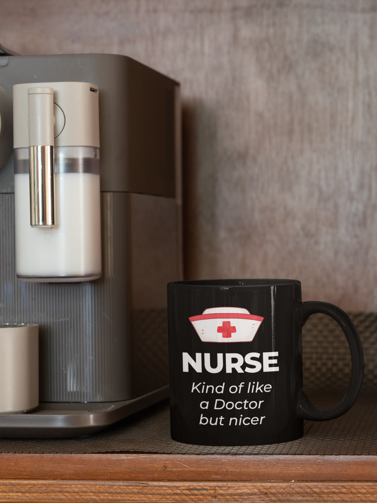 Black Ceramic Nurse Mug, 11 oz & 15 oz Coffee Cup for RN, LPN, CNA, Inspirational Gift for Nurses, Nursing Students, Healthcare Workers Gift