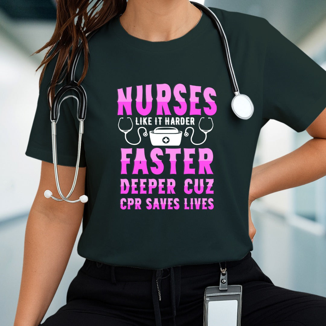 Nurse Life T-Shirt, Funny Nurse T-shirt, CPR Awareness Gift, Medical Staff Apparel, Nursing Shirt, Great for Healthcare Worker, Nurse T-shirt