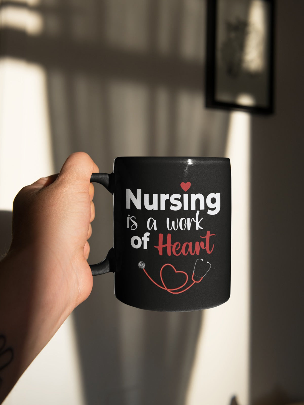 Nursing Mug, Nurse Gift, Healthcare Worker Mug, Coffee Cup, Nurse Appreciation, Nursing Student Gift, Black Mug 11oz 15oz, Gift For nurses