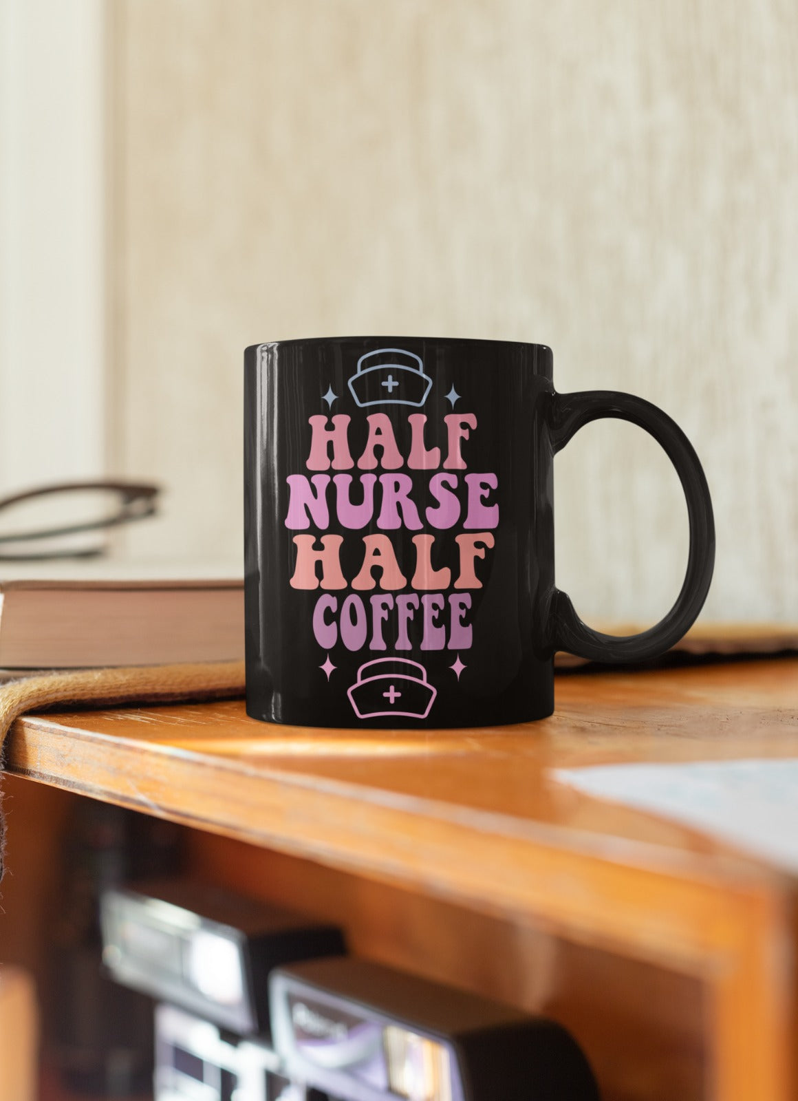 Nurse Mug, Coffee Lover Gift, Nurse Appreciation, RN Graduation Present, Black Mug, Nursing Student Mug, Gift For Nurses, Nursing Mug