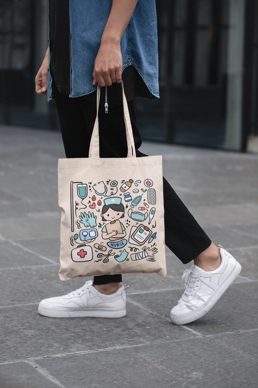 Nurse Tote Bag, Medical Professional Bag, Nursing School Bag, RN Gift, Healthcare Worker Gift, Hospital Tote, Nursing Tote, Gift For Nurses
