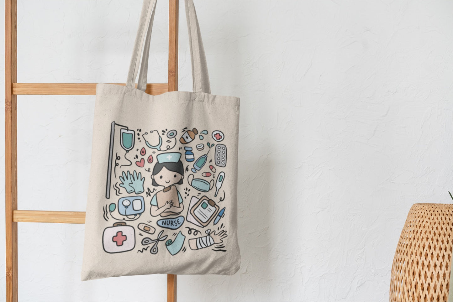 Nurse Tote Bag, Medical Professional Bag, Nursing School Bag, RN Gift, Healthcare Worker Gift, Hospital Tote, Nursing Tote, Gift For Nurses