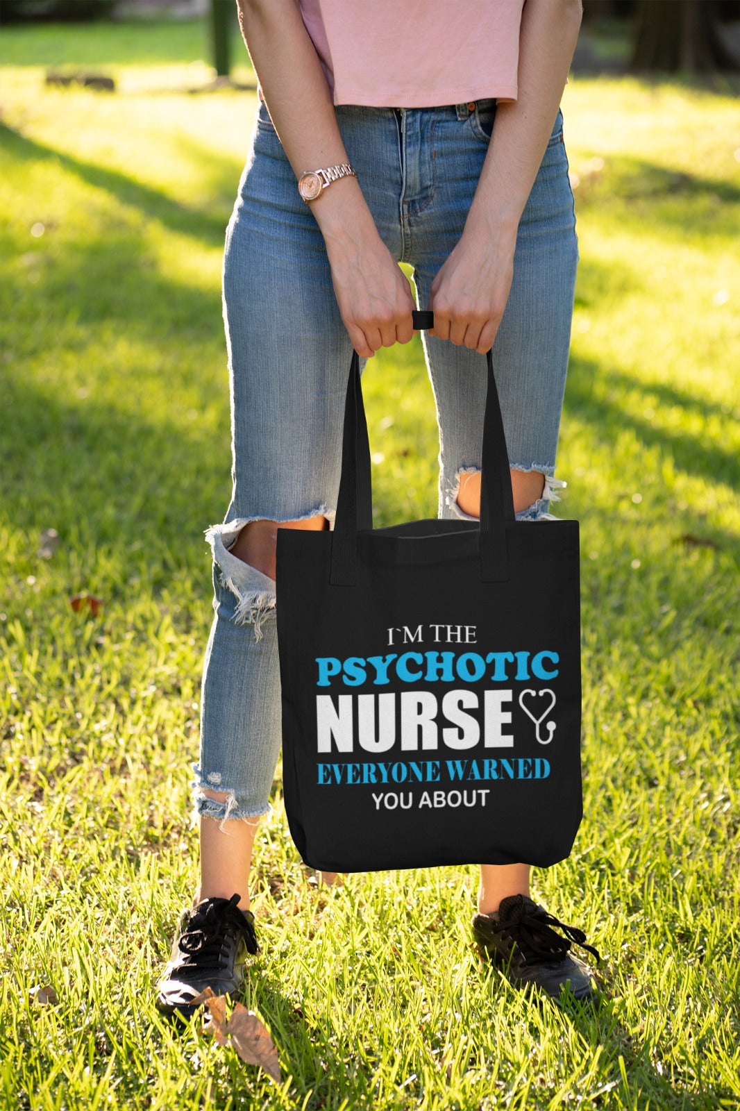 Psychotic Nurse Tote Bag, Gift For Nurses, Funny Nurse Bag, Nurse Appreciation Gift, Nurse Week Tote, Nurse Graduation Gift, Nursing Tote