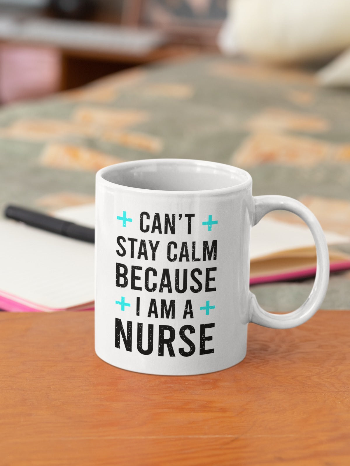Stay Calm Because I Am a Nurse Shirt, Funny Nurse Gift for RN, LPN, Cute Medical Staff Appreciation Tee, Healthcare Worker Humor Top