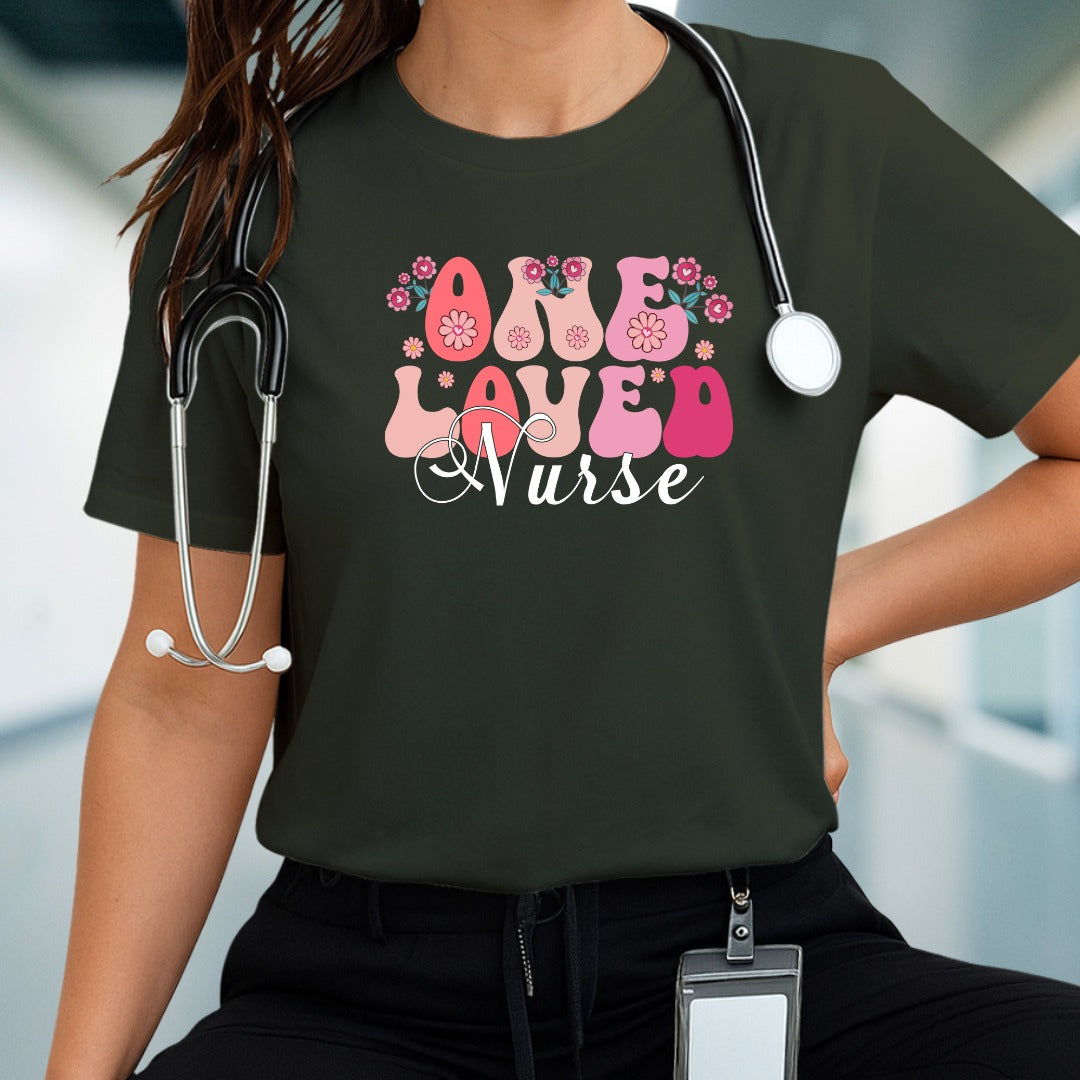 One Loved Nurse T-shirt, Registered Nurse Gift, Cute Nursing Shirt, Medical Nurse Appreciation, Healthcare Worker Top, Nursing Shirt