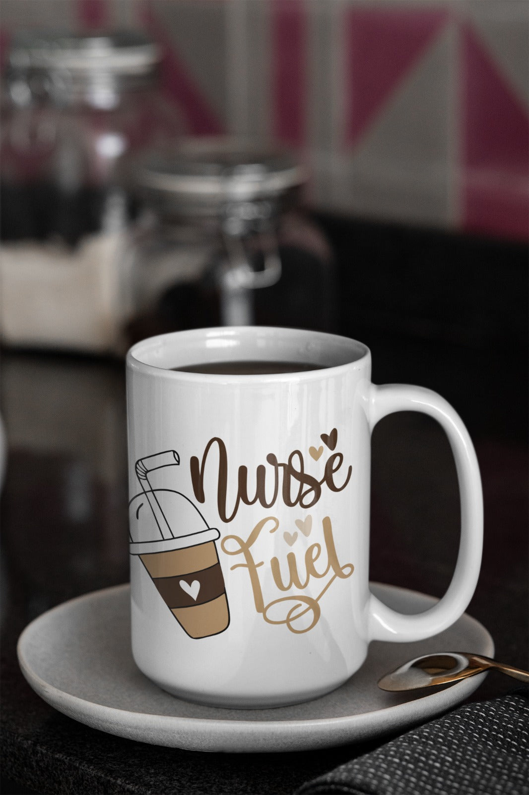 Nurse Fuel Ceramic Mug, Nursing Student Gift, Coffee Cup, RN Graduation Mug, Medical Professional Appreciation,Hospital Worker Mug,Nurse Mug