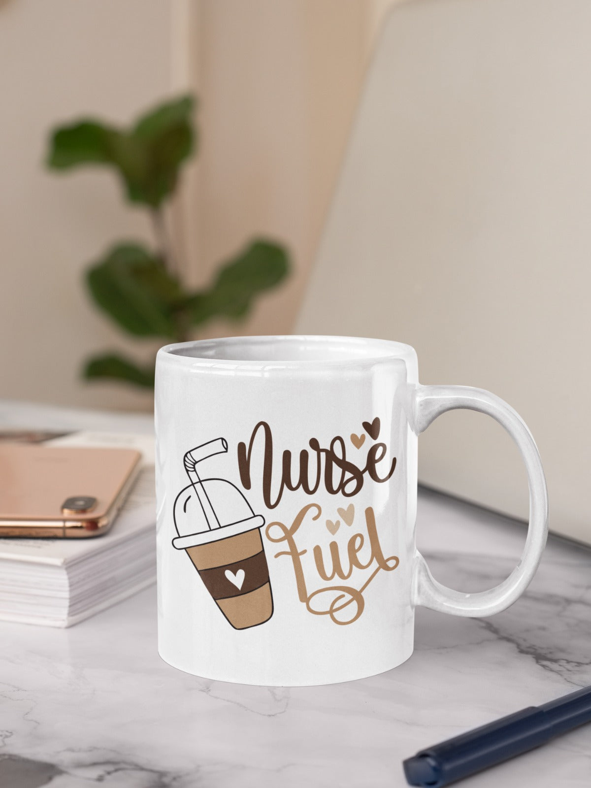 Nurse Fuel Ceramic Mug, Nursing Student Gift, Coffee Cup, RN Graduation Mug, Medical Professional Appreciation,Hospital Worker Mug,Nurse Mug