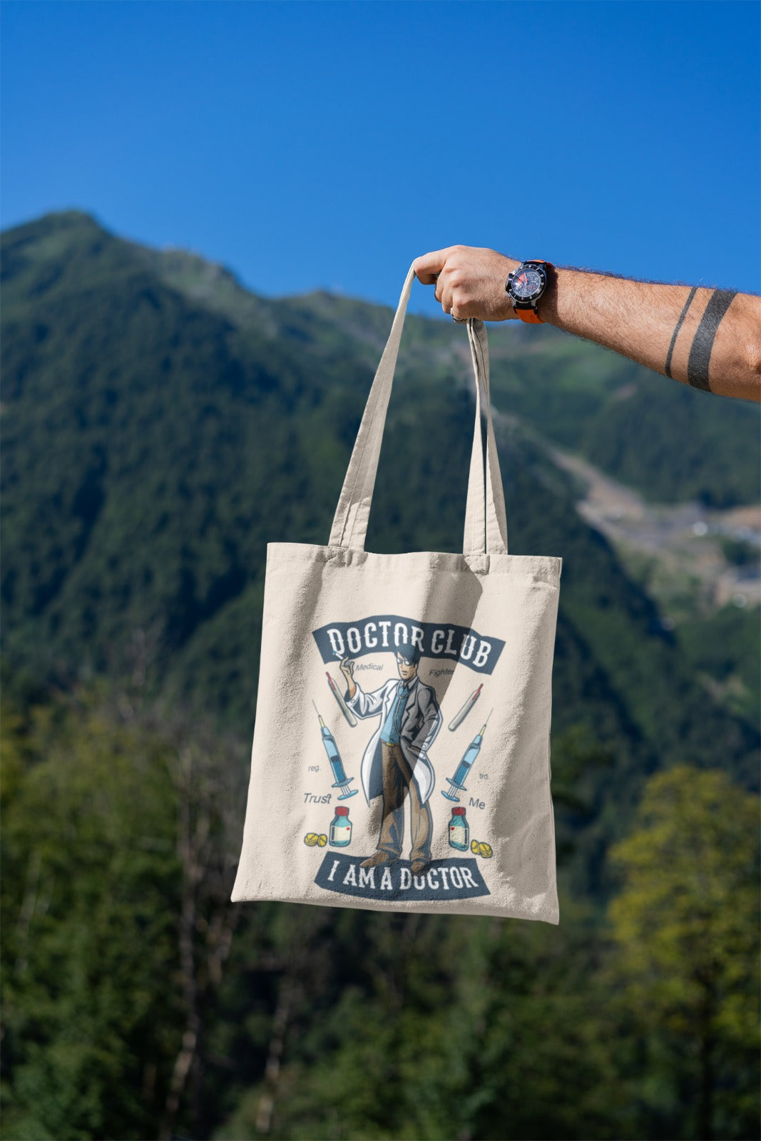 Doctor Club Tote Bag, Funny Doctor Gift, Medical School Tote, Eco-Friendly Shopping Bag, Canvas Bag for Healthcare Workers