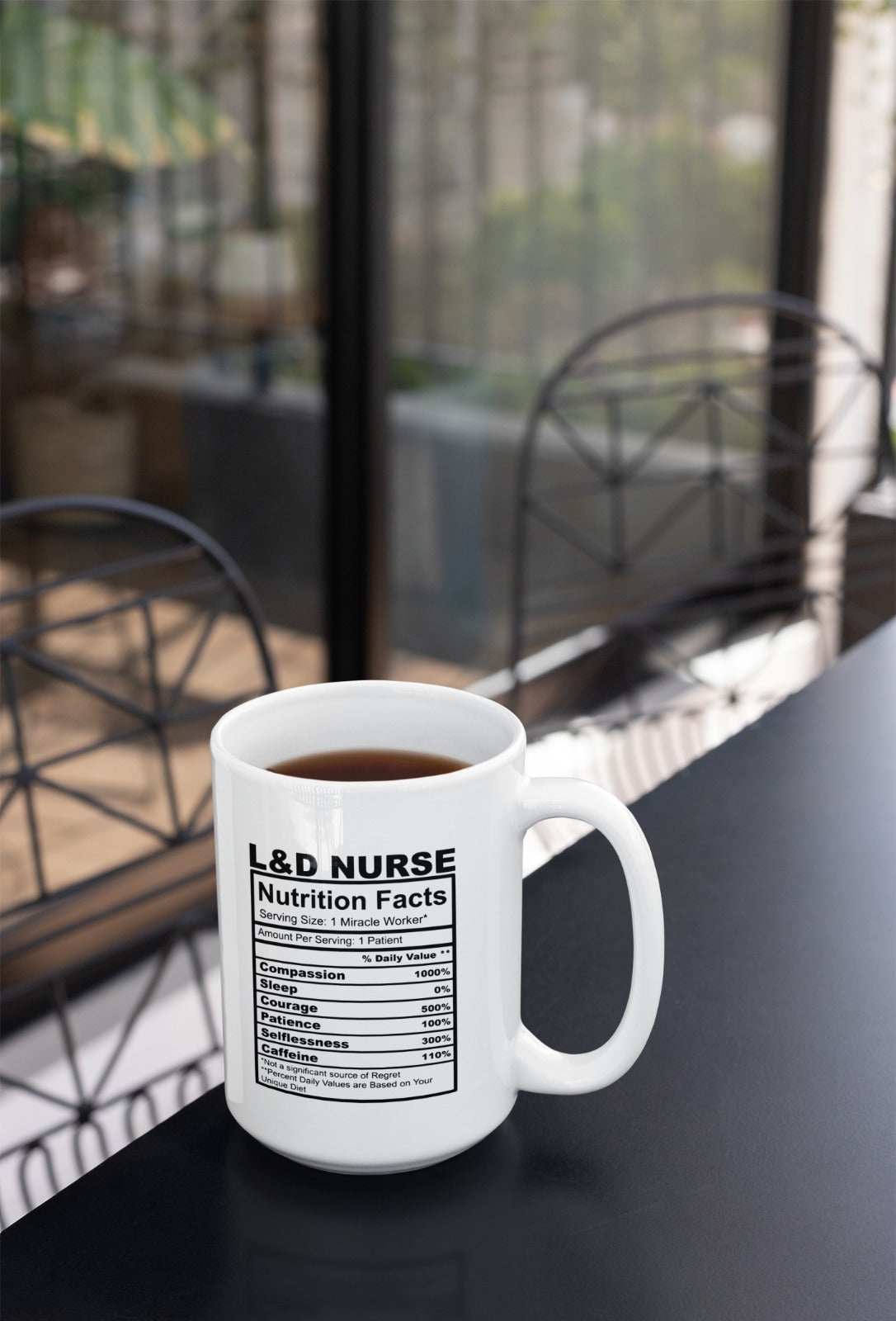 Nutritional Facts Ceramic Mug - Fun Coffee Cup, Kitchen Gift, Unique Drinkware, Fitness Motivation, Customize Your Beverage