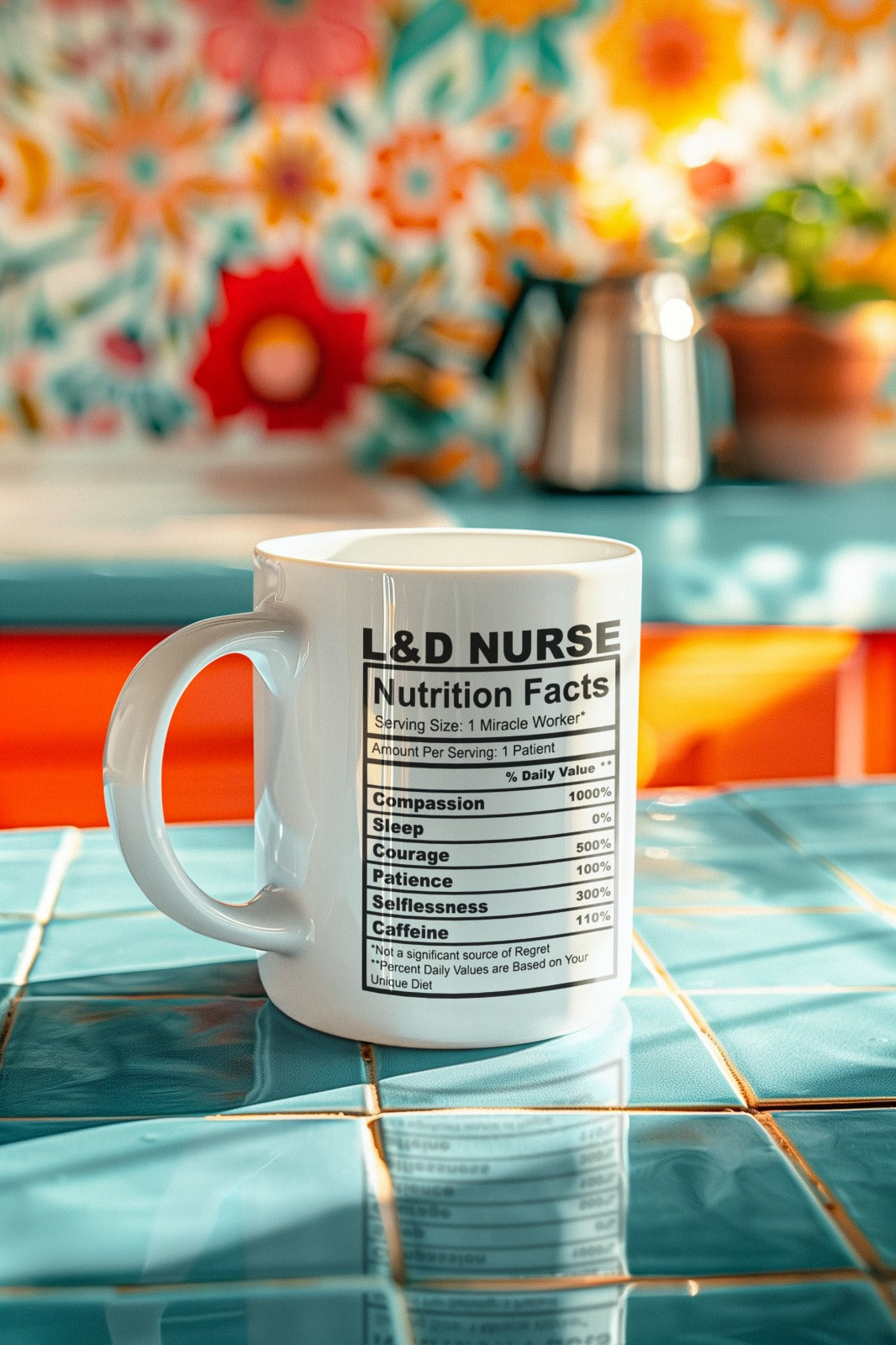 Nutritional Facts Ceramic Mug - Fun Coffee Cup, Kitchen Gift, Unique Drinkware, Fitness Motivation, Customize Your Beverage