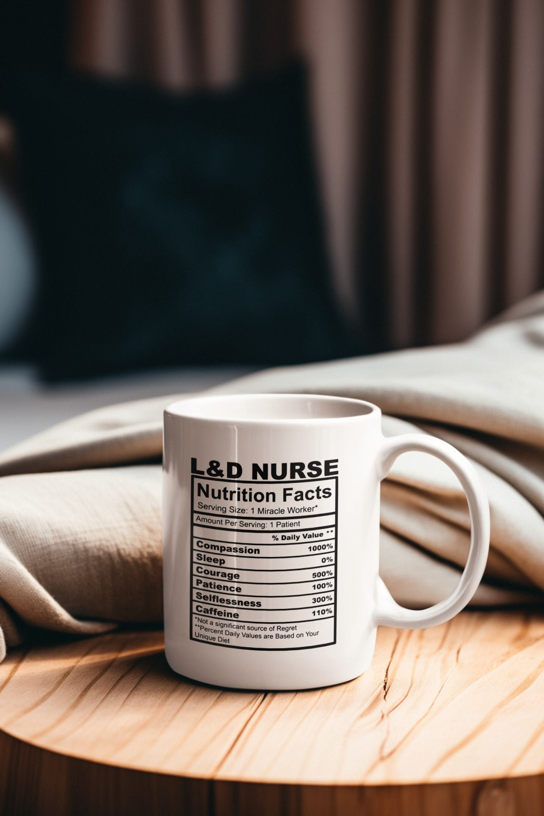Nutritional Facts Ceramic Mug - Fun Coffee Cup, Kitchen Gift, Unique Drinkware, Fitness Motivation, Customize Your Beverage
