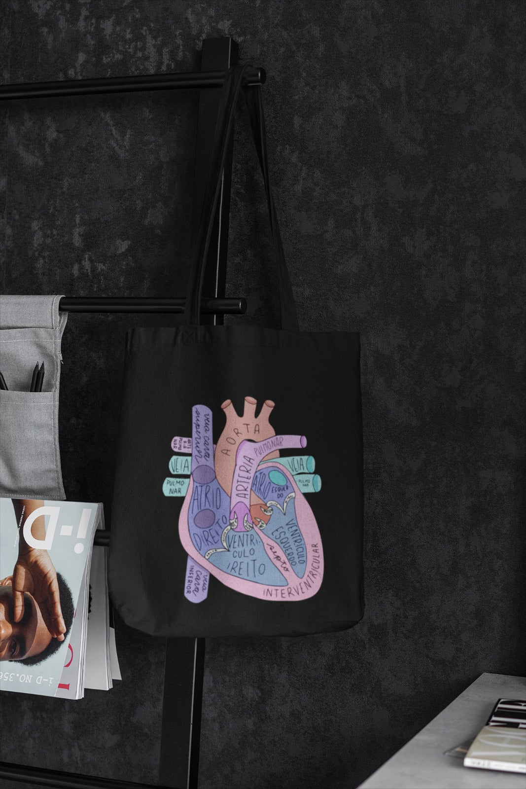 Heart Anatomy Tote Bag, Educational Tote, Science Gift, Anatomy Art, Medical Student Bag, Eco-Friendly Tote
