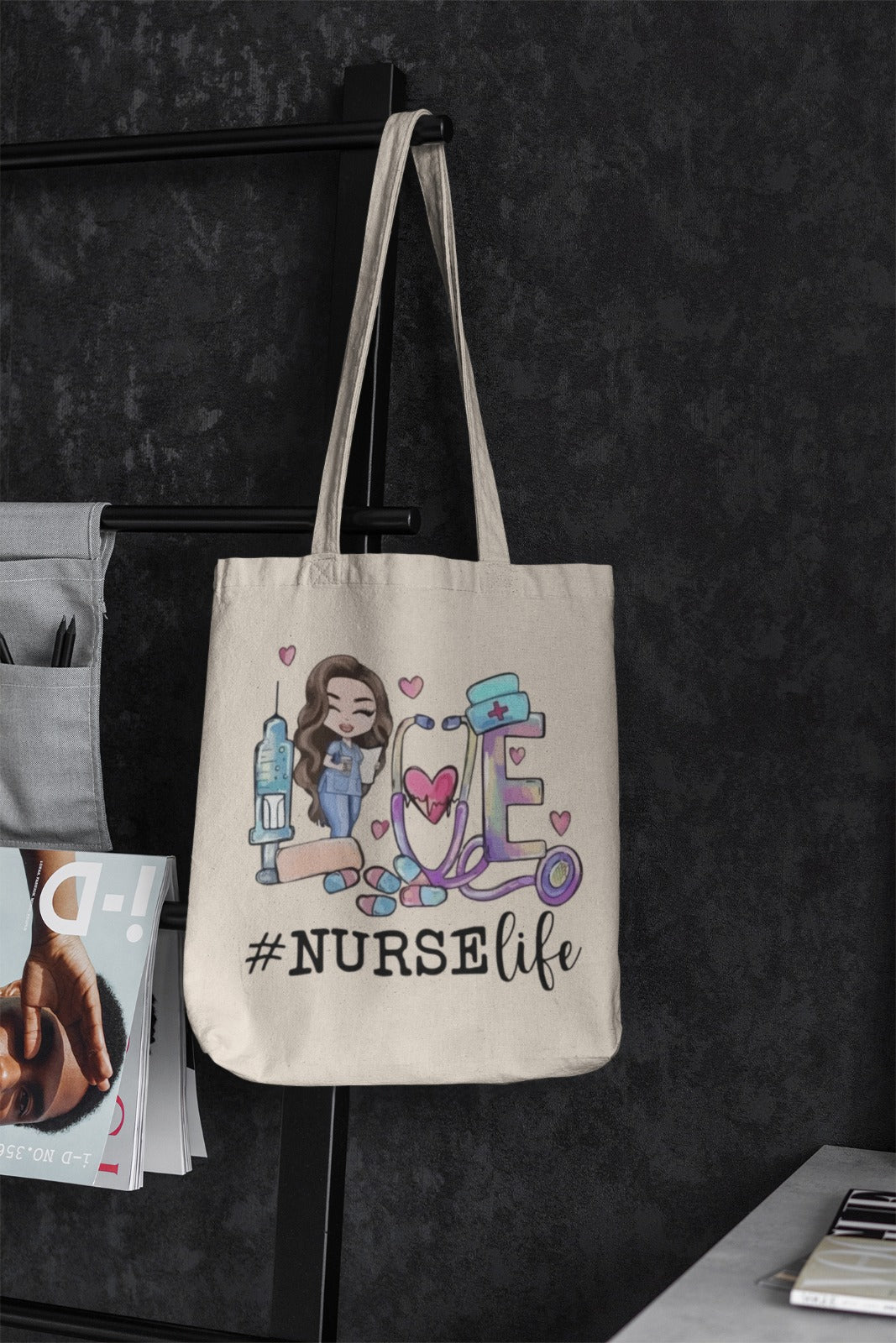 Nurse Life Cotton Canvas Tote Bag - Perfect Gift for Healthcare Heroes