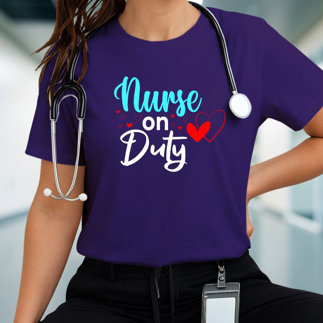 Nurse on Duty T-shirt, Nurse T-shirt, Medical Staff Shirt, Healthcare Worker Gift, Hospital Apparel, Cute Nurse Apparel, Nursing Shirt