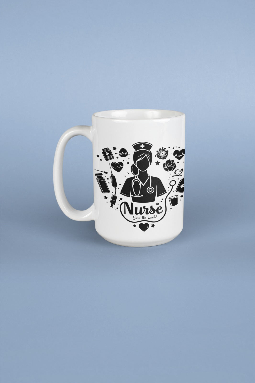 Nurse Mug, Gift for Nurses, Nurse Ceramic Mug, White Coffee Cup, Hospital Worker Mug, Medical Mug, Appreciation Gift For Nurses, Nursing Mug