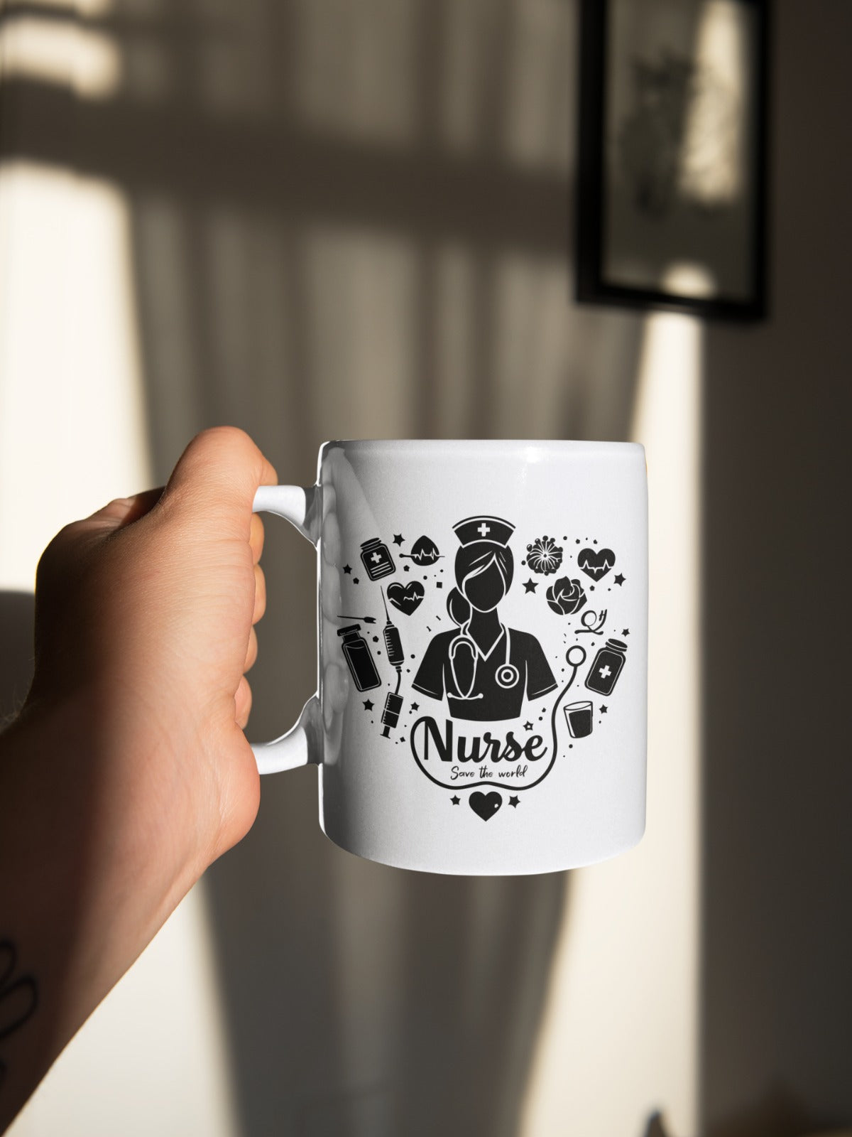 Nurse Mug, Gift for Nurses, Nurse Ceramic Mug, White Coffee Cup, Hospital Worker Mug, Medical Mug, Appreciation Gift For Nurses, Nursing Mug