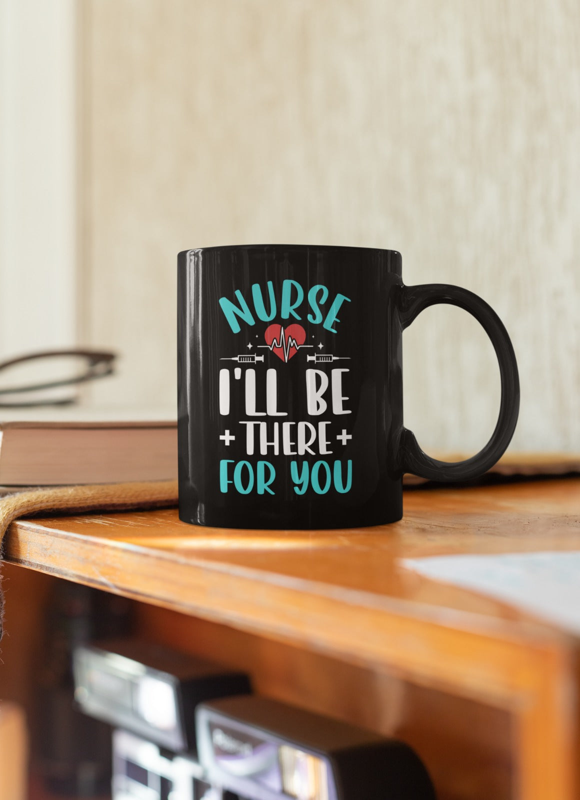 Nurse Mug, Black Mug, Perfect Gift for Medical Professionals, Nurse Coffee Cup, Medical Graduation Present, Cute Nurse Appreciation Gift