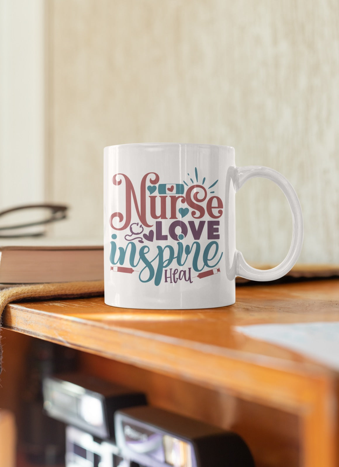 Nurse Love Mug, Ceramic Mug, Coffee Cup, Nurse Appreciation Gift, Hospital Thank You Present, Medical Staff Mug, Nursing Student Graduation