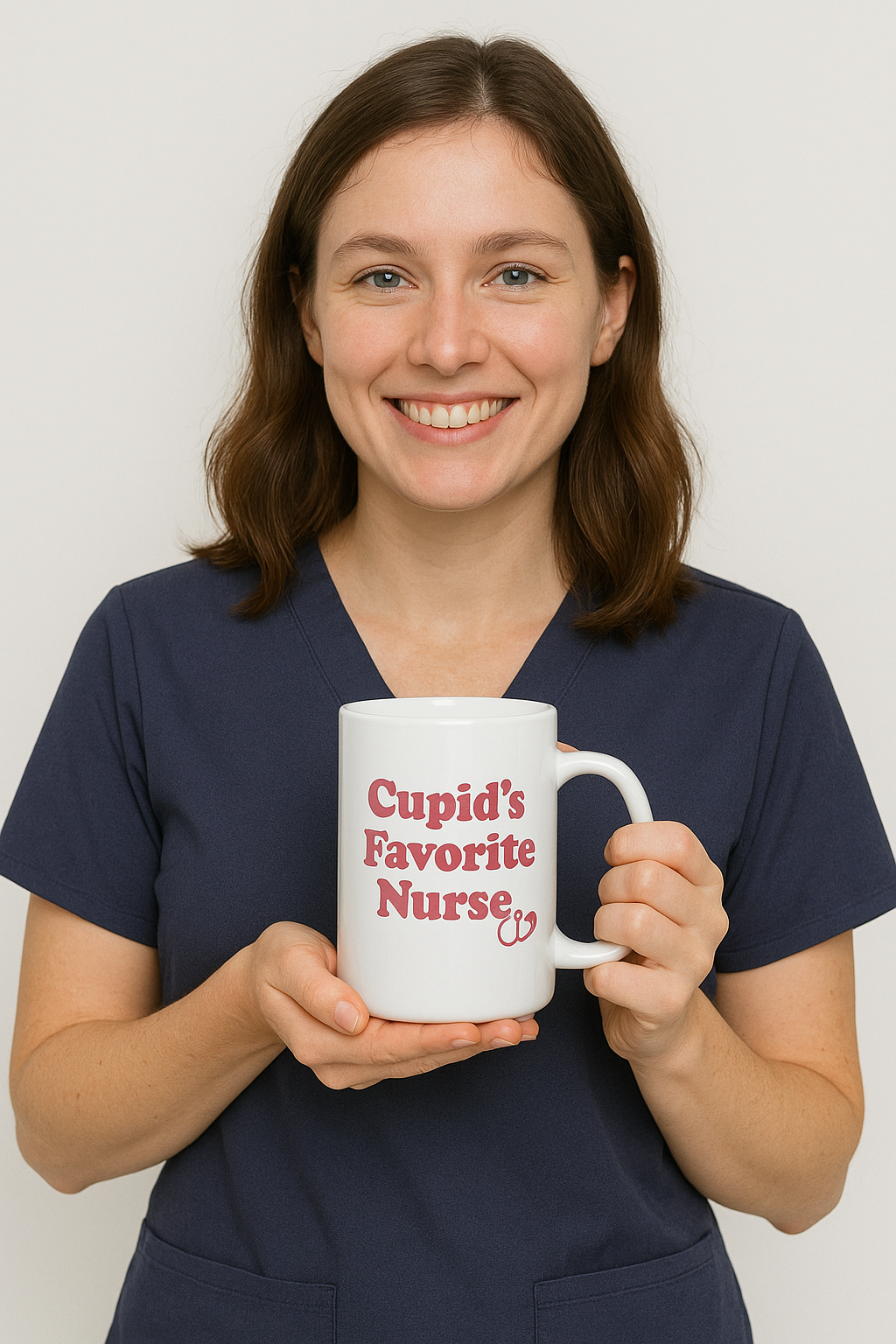 cupid White glossy mug