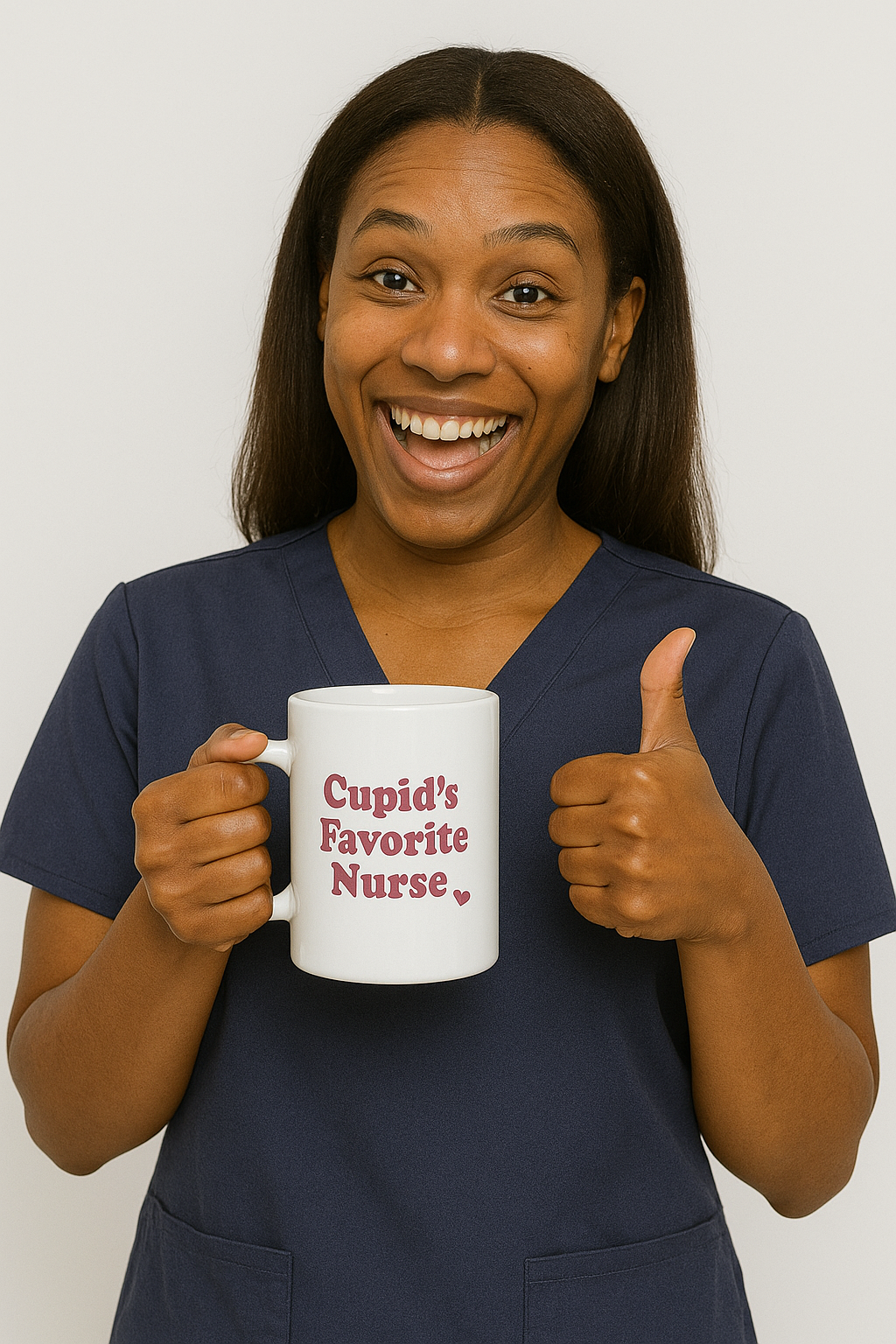 cupid White glossy mug