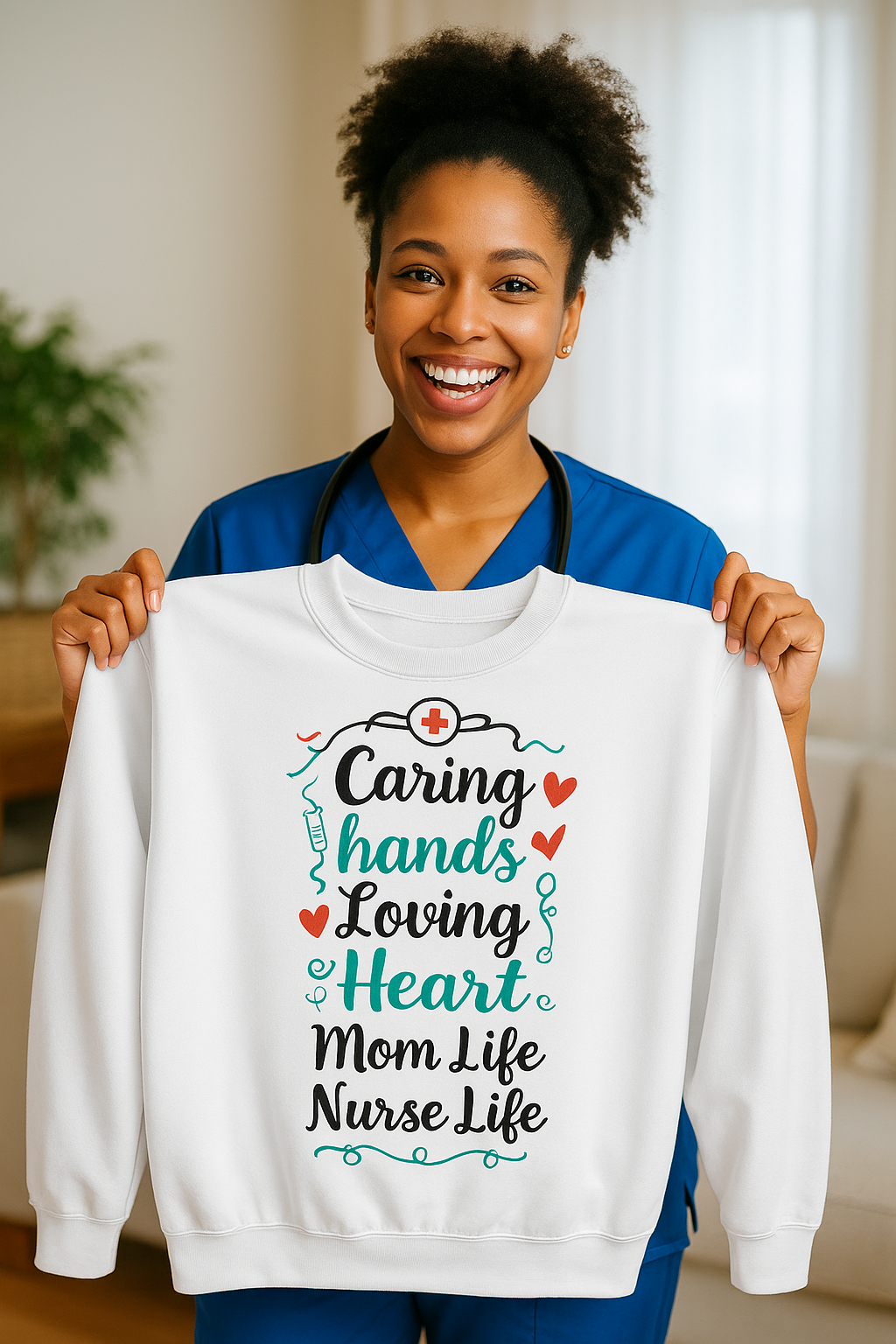 Mum Life Nurse Life Crew neck sweatshirt