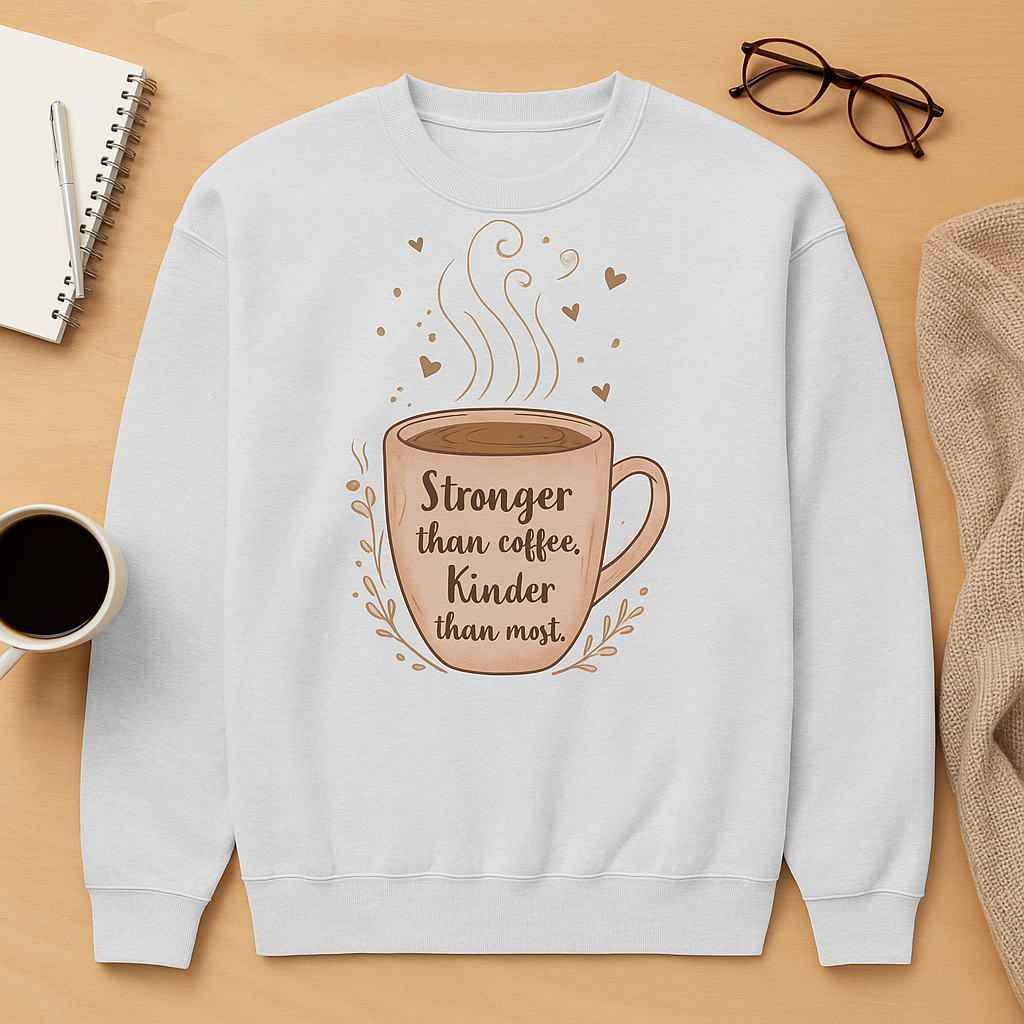 Stronger Than Coffee Nurse Crew neck sweatshirt