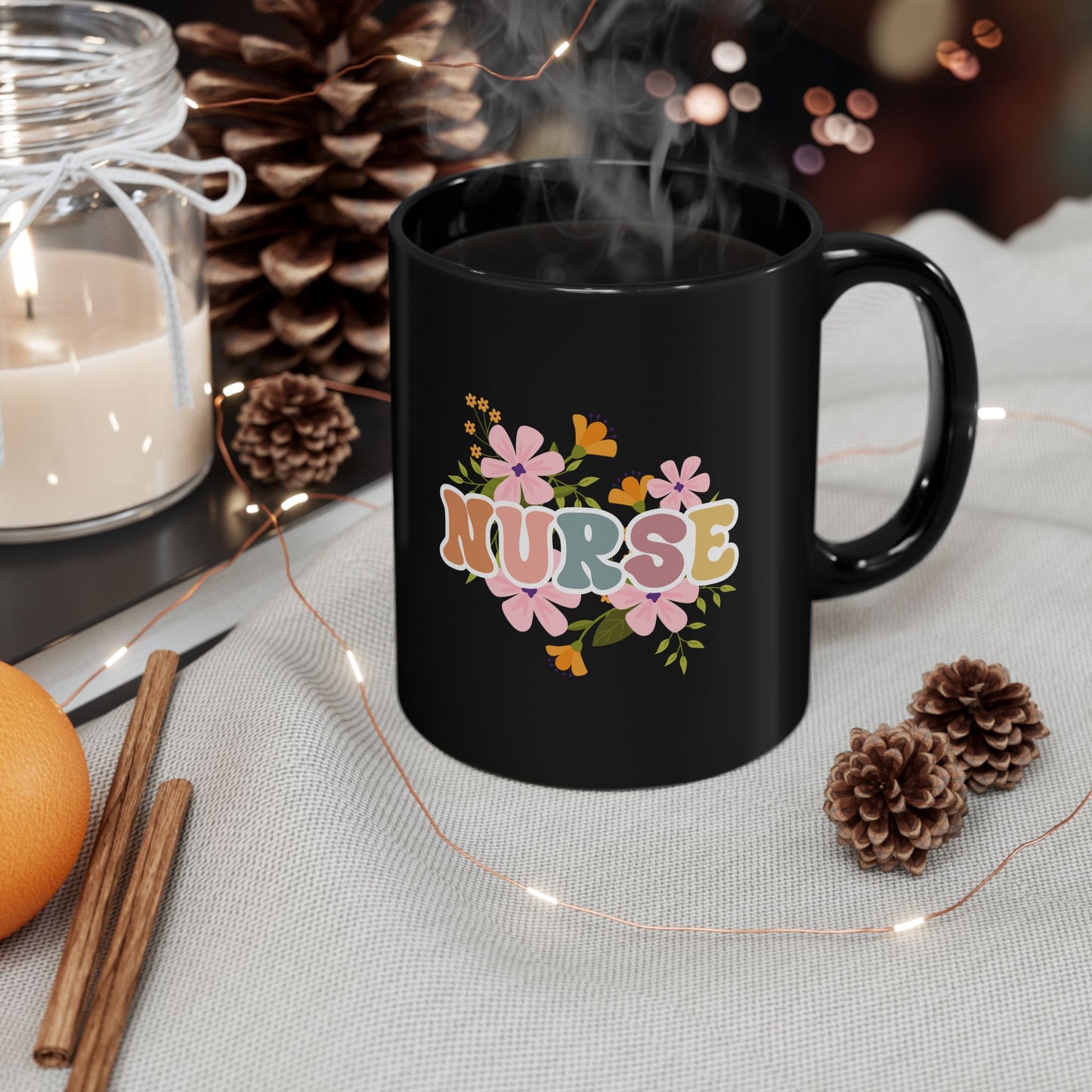 Nurse Mug, Coffee Cup, Nursing Student Gift, Medical Professional Mug, RN Gift, Hospital Mug, Healthcare Worker Cup, Nursing Mug, Black Mug