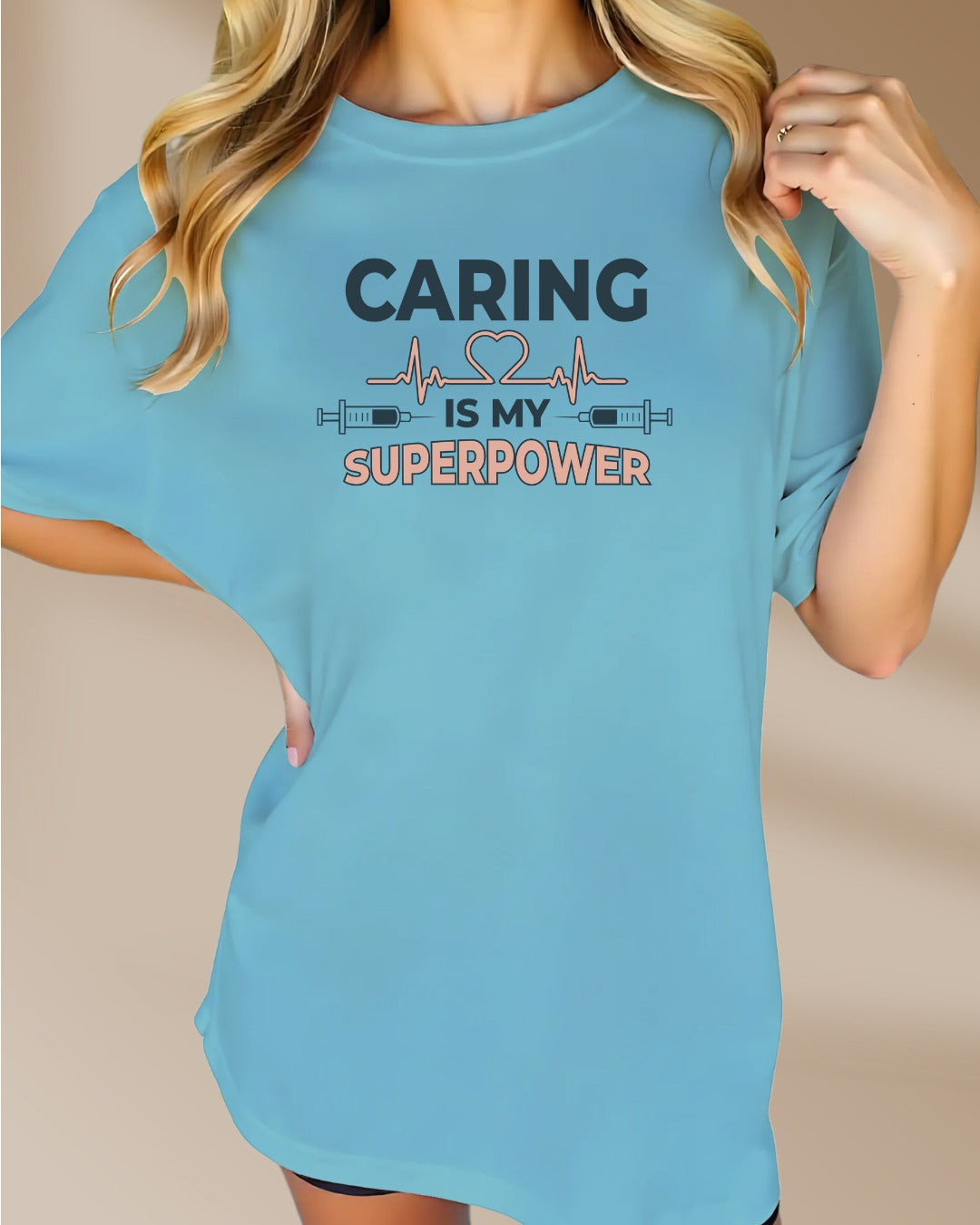Caring Is My Superpower Tee, Unisex Shirt, Gift for Nurses, Medical Professionals, Inspirational T-Shirt, Casual Wear