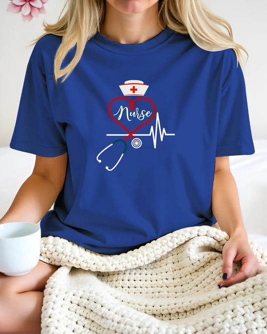 Nurse Love T-Shirt, Healthcare Workers, Gift for Nurses, Medical Tee, Nursing Apparel, Heart Health Tee