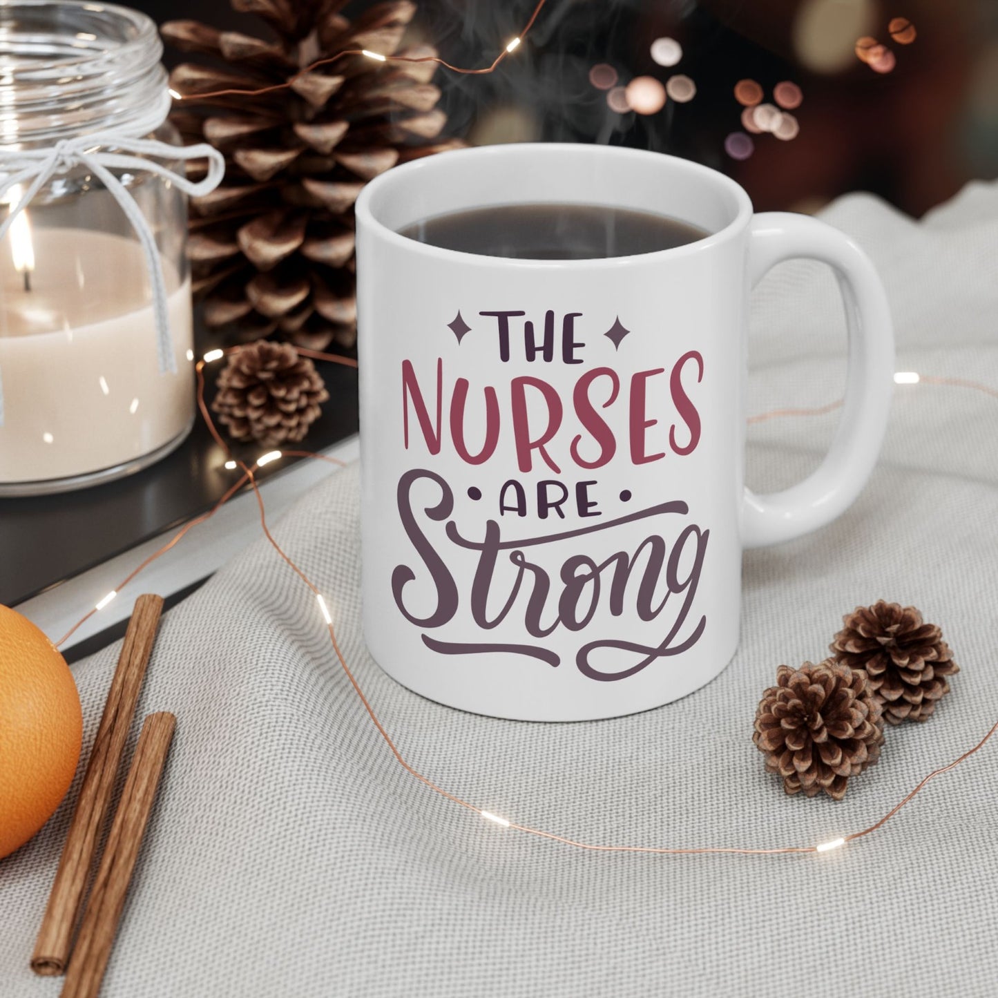 Nurse Appreciation Mug, Celebrate Strength, Gift for Healthcare Workers, Unique Coffee Cup