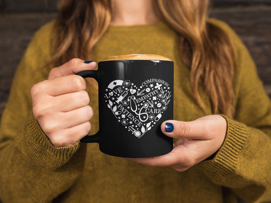 Heartfelt Compassion Mug, Perfect for Gifts, Self-Care, Coffee Lovers, Empathy, and Encouragement