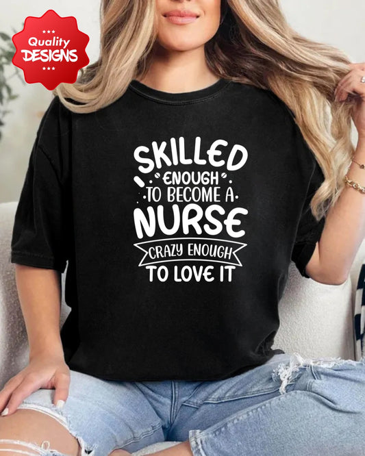 Nurse Jersey Tee, Soft Casual Top, Daily Wear, Tie Dye, Summer Vibes, Eco-Friendly Fashion, Skilled Nurse Shirt