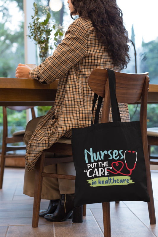 Nurse Appreciation Tote Bag , Gift for Nurses, Eco-Friendly Cotton Bag, Healthcare Tote, Nurse's Day, Healthcare Worker Gift