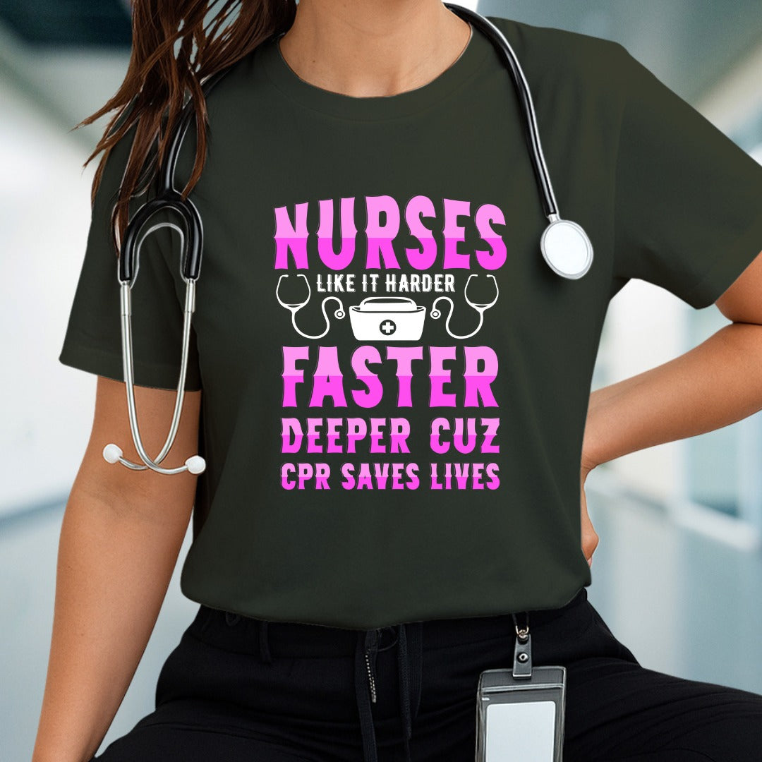 Nurse Life T-Shirt, Funny Nurse T-shirt, CPR Awareness Gift, Medical Staff Apparel, Nursing Shirt, Great for Healthcare Worker, Nurse T-shirt