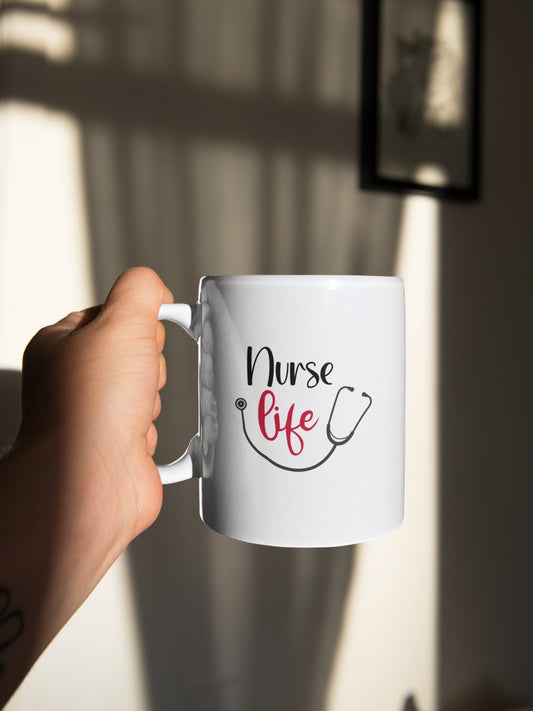 Nurse Life Mug, Medical Staff Gift, RN Coffee Cup, Nurse Appreciation, Hospital Worker Tea Mug, Nursing Student Mug, Nursing Mug, Nurse Mug